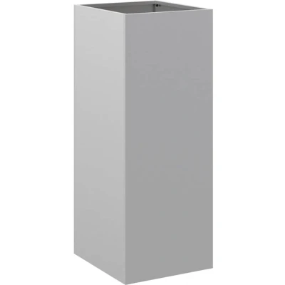 Afbeelding van Plantenbak 32x27,5x75 cm gegalvaniseerd staal zilverkleurig