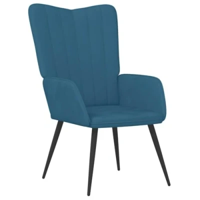 Afbeelding van vidaXL Relaxstoel fluweel blauw