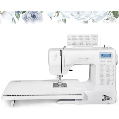 Afbeelding van Uten Elektronische vrije arm naaimachine 200 steken met schuiftafel voor professionele beginners en hobbyisten