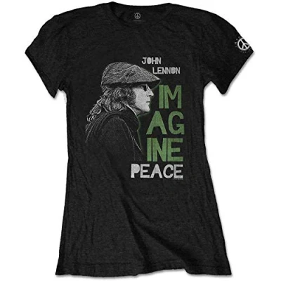 Afbeelding van John Lennon Imagine Peace Dames T shirt XXL Zwart
