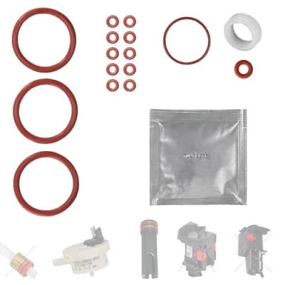 Afbeelding van Afdichting, onderhoudsset, O ringen, voor DeLonghi EABI EAM ECA ESAM Philips HD5720 AEG Caffe Grande Silenzio watertank, zetgroep, flowmeter, thermoblok, drukslang