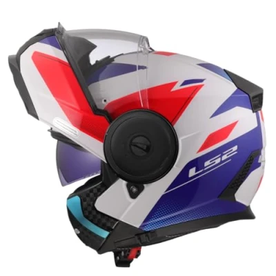 Afbeelding van LS2 FF902 Scope II systeemhelm Duria wit blauw rood XXXL