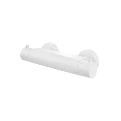 Afbeelding van HotBath Cobber Thermostatische Douchemengkraan met 1/2&quot; onderaansluiting Mat wit B008WH