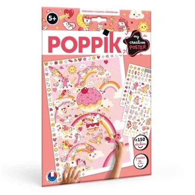Image de Jeu créatif Poppik Les Licornes avec 150 Stickers