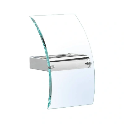 Afbeelding van Gang LED wandlamp, chroom/helder, glas, 29 cm hoog