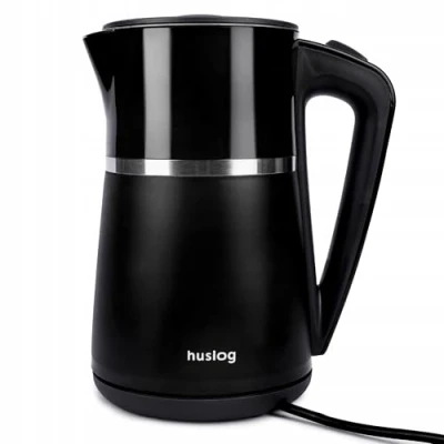 Afbeelding van Huslog Elektrische waterkoker met een inhoud van 1,7 l, 2200 W, zwart