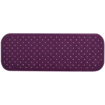Afbeelding van MSV Douche/bad anti slip mat badkamer rubber paars 36 x 97 cm met zuignappen extra lang formaat