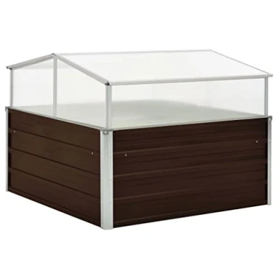 Afbeelding van Tuinkas 100x100x85 cm gegalvaniseerd staal bruin