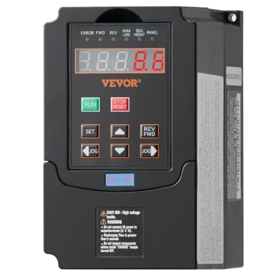 Afbeelding van VEVOR VFD 2PS, 1,5 KW, 7,5 A, ingang 220 V eenfasige driefasige uitgang variabele frequentieaandrijving, 40 60 Hz, 0 400 Hz voor CNC snelheidsregeling Motor