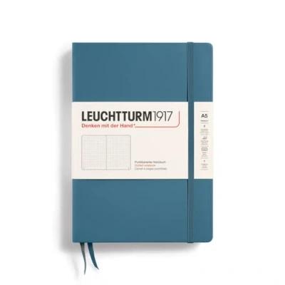 Afbeelding van Leuchtturm1917 A5 Medium Notitieboek dotted Stone Blue Notebook 4004117587405