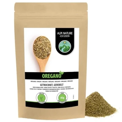 Afbeelding van gedroogde oregano (40 g), ingewreven oregano, voorzichtig 100% zuivere en natuurlijke voor de bereiding van kruidenmengsels