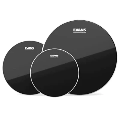 Afbeelding van Evans zwart Chrome velSet Rock, 10&quot;,12&quot;,16&quot; Drumvellen set