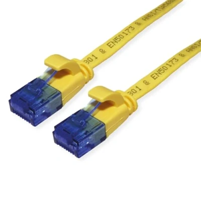 Afbeelding van VALUE UTP patchkabel, Cat.6A (Class EA), extra plat, geel, 1,5 m