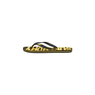 Afbeelding van Superdry FLIP Flops Teensandalen, Heren, Maat: 46, Black Rubber/ textiel