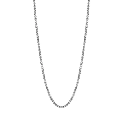 Afbeelding van Lotus style LS1682 1/2 collier zilverkleurig staal 60cm