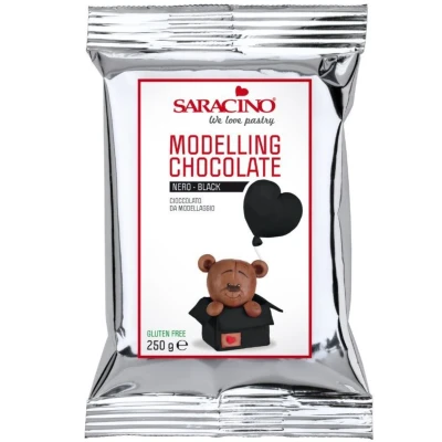Afbeelding van Saracino Modelleer Chocolade Zwart 250g