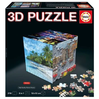 Image de Set 6 puzzles x 36 pièces 3D Educa Travel