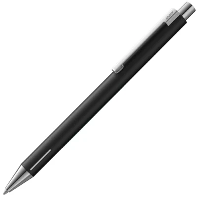 Afbeelding van Lamy econ Balpen 240 in mat zwart roestvrij staal en opvallende gebogen clip, met grote vulling M 16, zwart, lijnbreedte