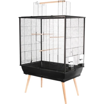 Afbeelding van Zolux Vogelkooi Neo Darwin Vogelverblijven Zwart 78 x 48 112 cm