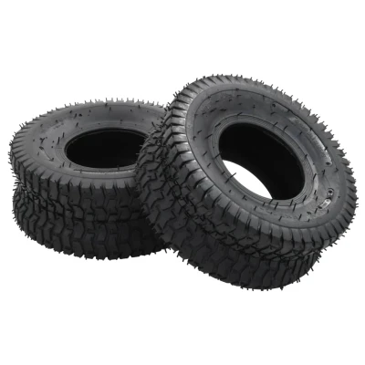 Afbeelding van 4 delige Kruiwagenband en binnenbandset 15x6.00 6 4PR rubber