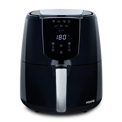 Afbeelding van H.KOENIG Friteuse zonder olie Air Fryer FRY800, inhoud 4 l, 7 kookprogramma&#039;s, temperatuur instelbaar van 80 C tot 200 C, touchscreen, afneembare mand, vaatwasmachinebestendig, 1400 W