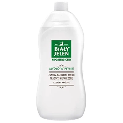 Afbeelding van Biały Jeleń, Handzeep, White Deer Hypoallergene Vloeibare Zeep Navulling 1L (Vloeibare zeep, 1000 ml)