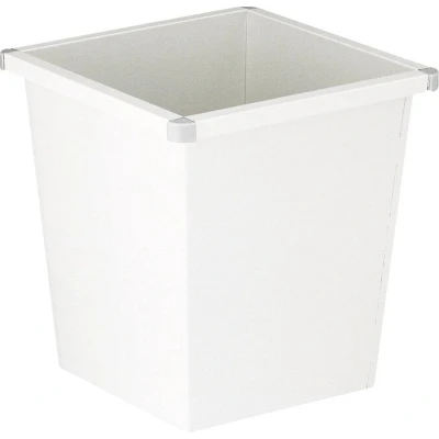 Afbeelding van Papierbak vierkant 27ltr metaal wit