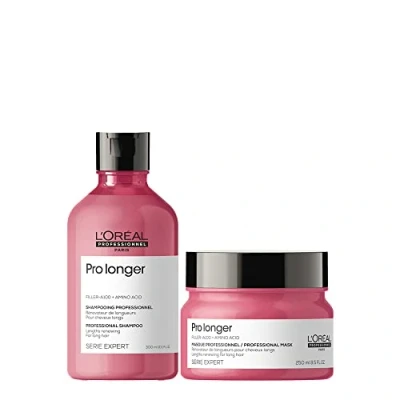 Afbeelding van L&#039;Oréal Professionnel Paris Serie Expert Pro Longer Shampoo 300 ml Mask 250 x 2