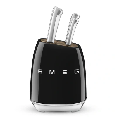 Afbeelding van Smeg Kbsf02bl Messenblok Met 6 Roestvrijstalen Messen Zwart/noir