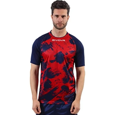 Afbeelding van Sports t shirt givova art interlock red blue, 2xl