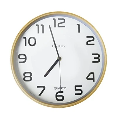 Afbeelding van Unilux wandklok Magnet, diameter 30,5 cm, grijs en wit klokken