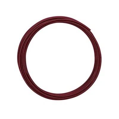 Image de Vaessen Creative fil en aluminium, sang de bœuf, 3 mm x m, décoratif, floral, pour bijoux, rouge foncé, 300 cm,