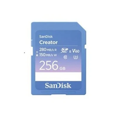 Image de SanDisk Creator Carte mémoire flash 256 Go Video Class V60 / UHS II U3 Class10 SDXC