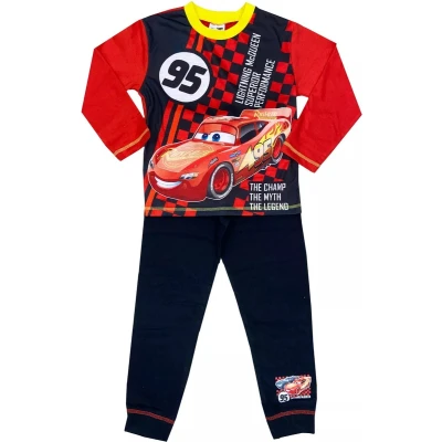Afbeelding van Cars pyjama maat 140 Disney pyjamaset rood / zwart