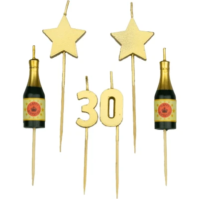 Afbeelding van Party kaarsjes 30 jaar 10 cm