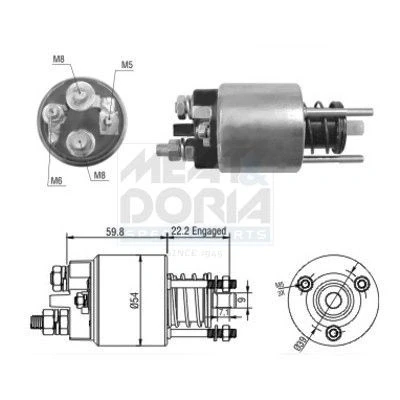 Afbeelding van Magnetische schakelaar, starter MEAT &amp; DORIA 46134