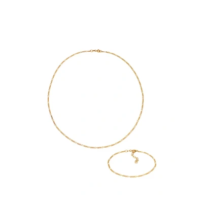 Afbeelding van Elli 2 PACK Basic Ketting goldcoloured, Dames, Maat: 42, Gold coloured
