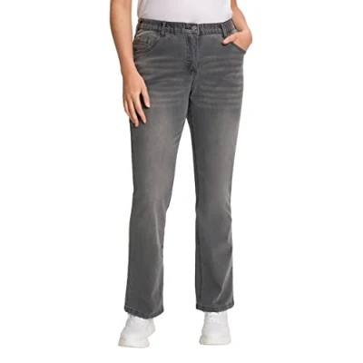 Image de Ulla Popken Jean bootcut pour femme, Denim gris clair., 38W / 34L
