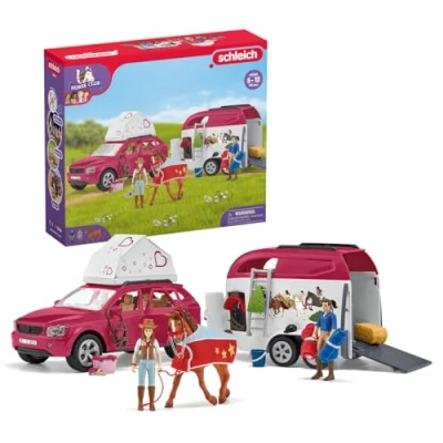 Image de SCHLEICH Grand voyage équestre en voiture et remorque 42535 Gamme Horse Club