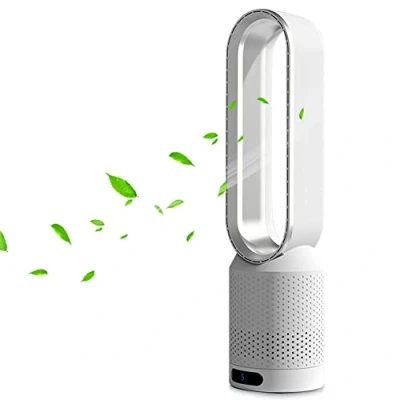Afbeelding van SHAVINGFUN torenventilator, bladeless ventilator, 20 inch 8 snelheden, met afstandsbediening en timerfunctie, 2 uur timer, 80 swing, super stil gemakkelijk te reinigen,