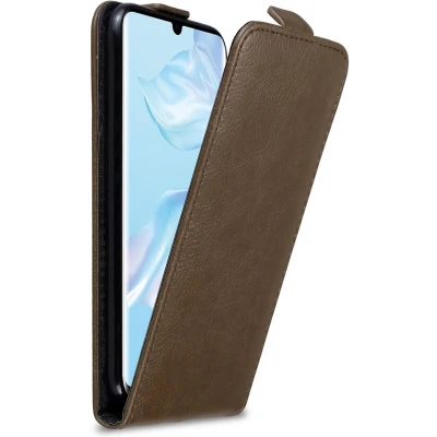 Afbeelding van Cadorabo Hoesje geschikt voor Huawei P30 PRO in KOFFIE BRUIN Beschermhoes flip design Case Cover met magnetische sluiting