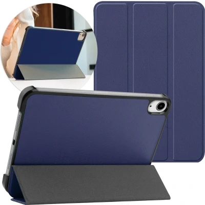 Afbeelding van iMoshion Tablet Hoes Geschikt voor iPad Mini 6 (2021) Trifold Bookcase Donkerblauw