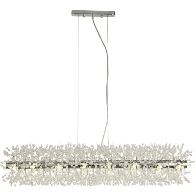 Afbeelding van Searchlight Sunburst Hanglamp 100 X 22 150 Cm Chroom En Transparant