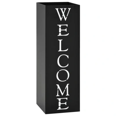 Afbeelding van Parapluhouder Welcome staal zwart