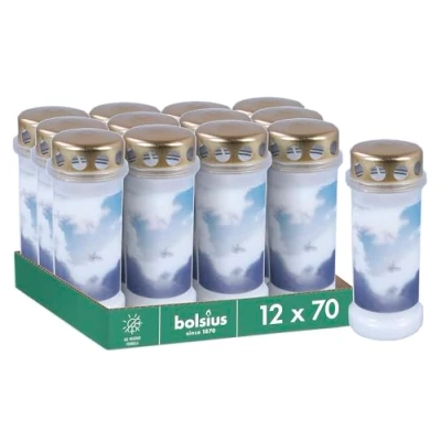 Afbeelding van Bolsius Herdenkingslicht nr.6 Hemel Wit 12 x 1ST Voordeelverpakking