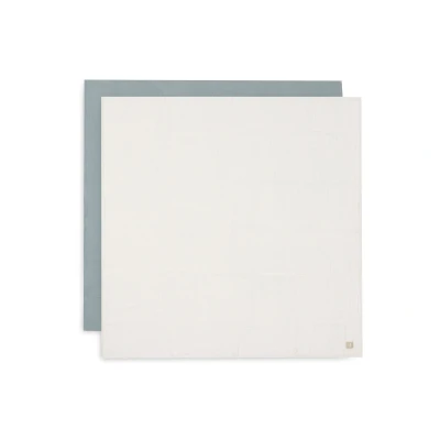 Afbeelding van Jollein Hydrofiele Doek Large 115x115cm Sea Green/Ivory 2 Stuks