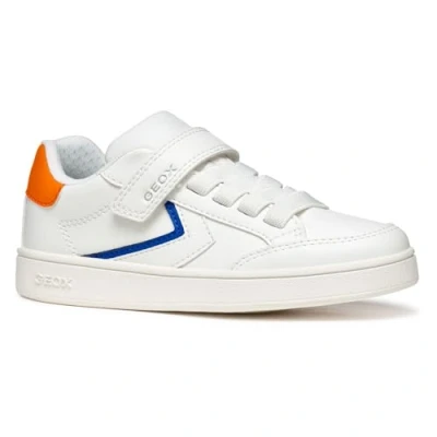 Image de Geox J Eclyper Boy A Baskets pour garçon, White Lt Orange, 37 EU
