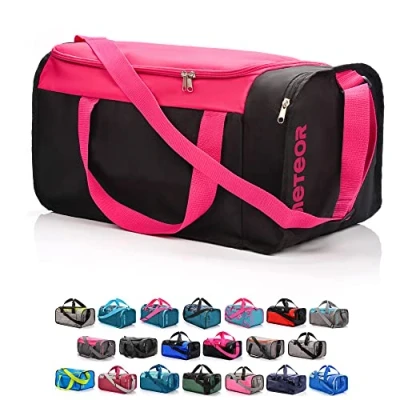 Afbeelding van Sporttas Sport Bag ideaal voor Fitness Sportschool Dames en Heren Reistas (40L, Roze/zwart)