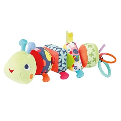 Afbeelding van Fehn Activity Puzzle Chenille Color Friends motorisch speelgoed voor baby&#039;s om te vangen, puzzels en leren ter bevordering van de motoriek peuters vanaf 0 maanden