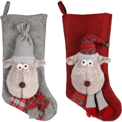 Afbeelding van Flamingo Renda Speelgoed Honden;katten Kerst Sok 25x9x45cm Assortiment 1st 139326